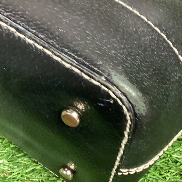 Kate Spade Black Leather Dome Satchel Handbag - Picture 8 of 16